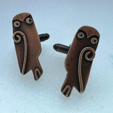 Load image into Gallery viewer, Owl cuff links
