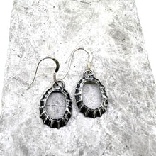 Load image into Gallery viewer, Porthmeor beach limpet drop earrings oxidised silver

