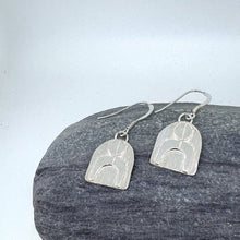 Load image into Gallery viewer, Space drop earrings sterling silver
