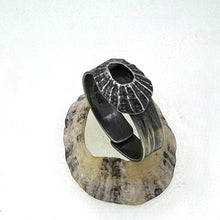 Load image into Gallery viewer, Tiny Marazion limpet shell adjustable ring oxidised silver
