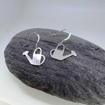 Silver Watering can earrings