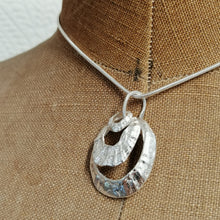 Load image into Gallery viewer, triple silver limpet necklace handmade by Sharon McSwiney St Ives
