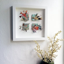 Load image into Gallery viewer, Framed metalwork Cornish rock pool picture handmade by Sharon McSwiney
