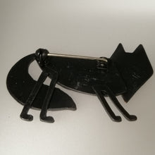 Load image into Gallery viewer, Fox brooch reverse view in a copper finish handmade by Sharon McSwiney
