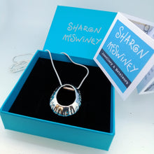 Load image into Gallery viewer, Extra large Marazion limpet shell pendant necklace handmade by Sharon McSwiney in a gift box
