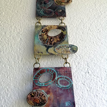 Load image into Gallery viewer, Mini metalwork wall panel with etched limpet designs by Sharon McSwiney
