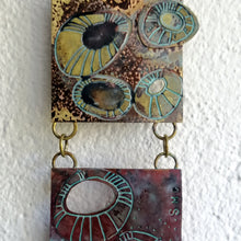 Load image into Gallery viewer, Mini metalwork wall panel detail with etched limpet designs by Sharon McSwiney
