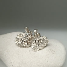 Load image into Gallery viewer, Cuff links textured sterling silver handmade by Sharon McSwiney St Ives
