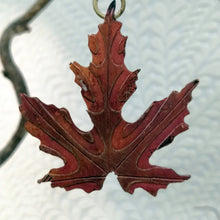 Load image into Gallery viewer, Acer leaf decoration in copper handmade by Sharon McSwiney 

