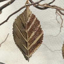 Load image into Gallery viewer, Large brass beech leaf decoration handmade by Sharon McSwiney
