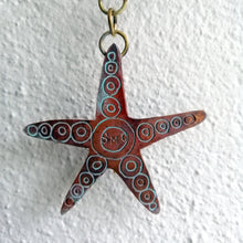 Load image into Gallery viewer, Copper starfish with etched decoration by Sharon McSwiney
