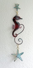 Load image into Gallery viewer, copper seahorse hanging decoration handmade by Sharon McSwiney
