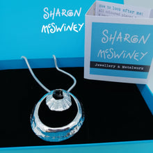 Load image into Gallery viewer, sterling silver double limpet pendant necklace by Sharon McSwiney in St Ives, Cornwall in gift box
