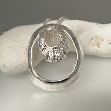 Load image into Gallery viewer, sterling silver double limpet pendant necklace by Sharon McSwiney in St Ives, Cornwall
