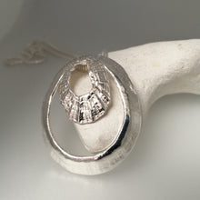 Load image into Gallery viewer, sterling silver double limpet pendant necklace by Sharon McSwiney in St Ives, cornwall
