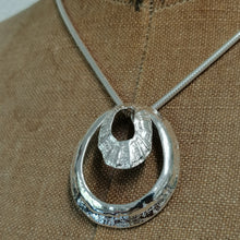 Load image into Gallery viewer, sterling silver double limpet pendant necklace by Sharon McSwiney in St Ives, Cornwall
