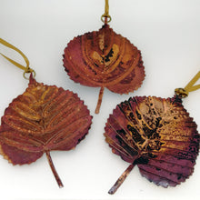Load image into Gallery viewer, Lime leaf decoration in copper handmade by Sharon McSwiney 

