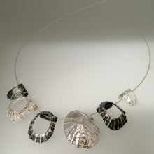 Load image into Gallery viewer, Multi limpet Cornish Coast sterling silver neck piece handmade by Sharon McSwiney
