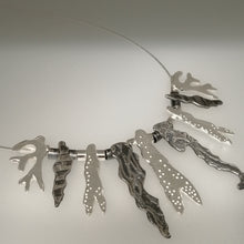 Load image into Gallery viewer, Multi seaweed sterling silver collar necklace handmade by Sharon McSwiney

