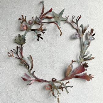 Seaweed metalwork wreath