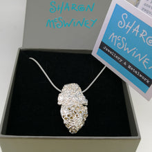 Load image into Gallery viewer, Beach find sterling silver handmade pendant by Sharon McSwiney in gift box
