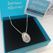 Load image into Gallery viewer, Porthminster beach sterling silver limpet shell necklace handmade by Sharon McSwiney in a gift box
