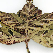 Load image into Gallery viewer, Large sycamore leaf decoration handmade by Sharon McSwiney 
